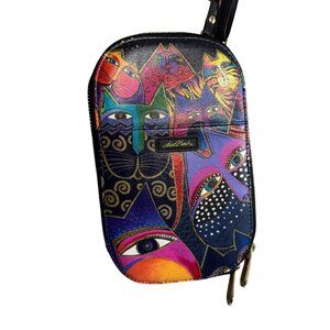 Laurel Burch Faux Leather Monarque Cat Print Crossbody Bag Women's Multicolor